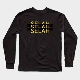 Selah | Christian Typography Long Sleeve T-Shirt